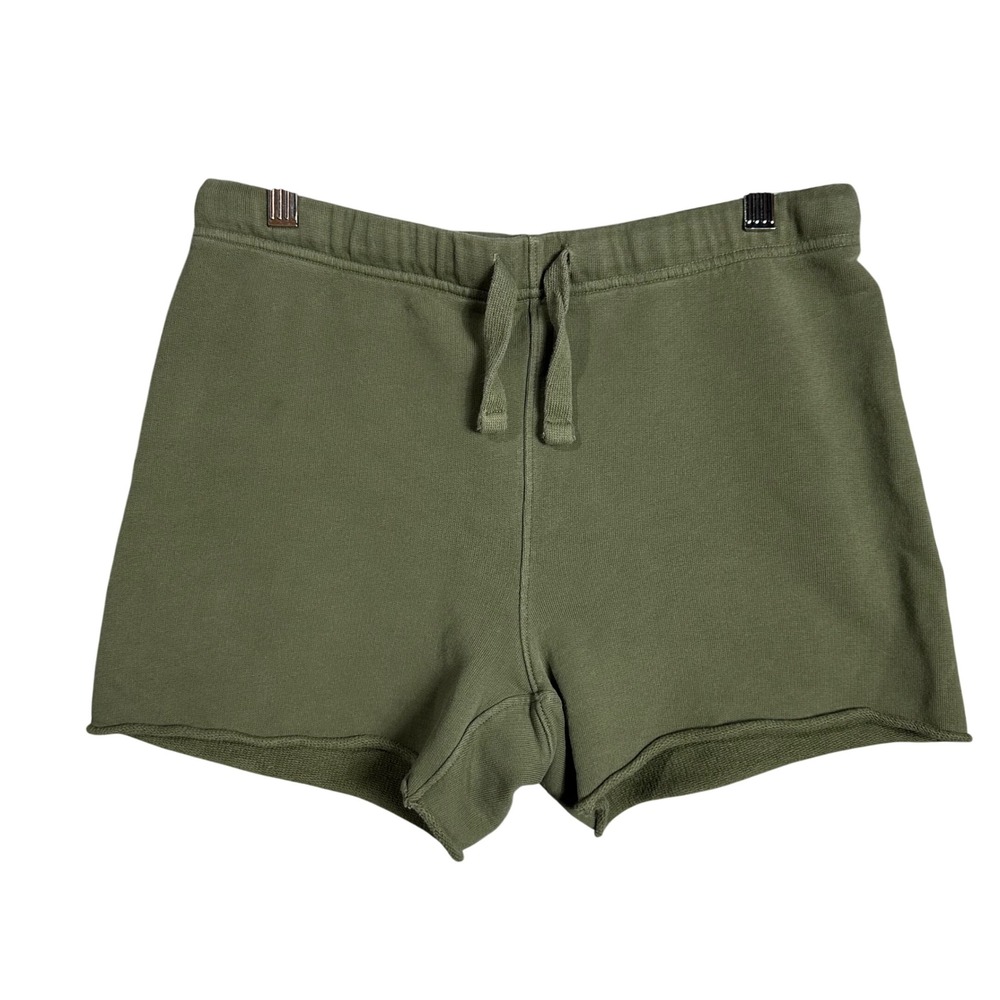 Frank & Eileen Tee Lab Olive Green Cotton French Terry Sweat Shorts LAB635TF XS